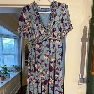 Floral Ruffle Maxi Dress